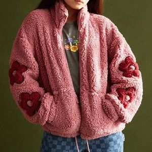 Pacsun pink Sherpa jacket